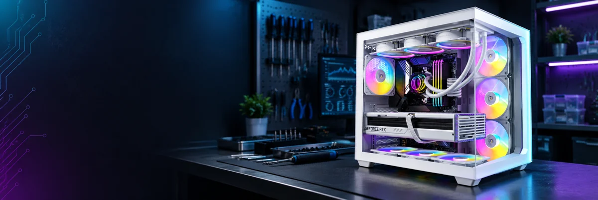 Computadora gamer con tarjeta gráfica dedicada